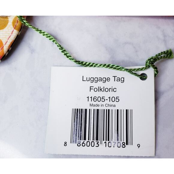 Retired NWT VERA BRADLEY 2 Piece Set Folkloric Loop Keychain & Luggage Tag - Picture 4 of 8